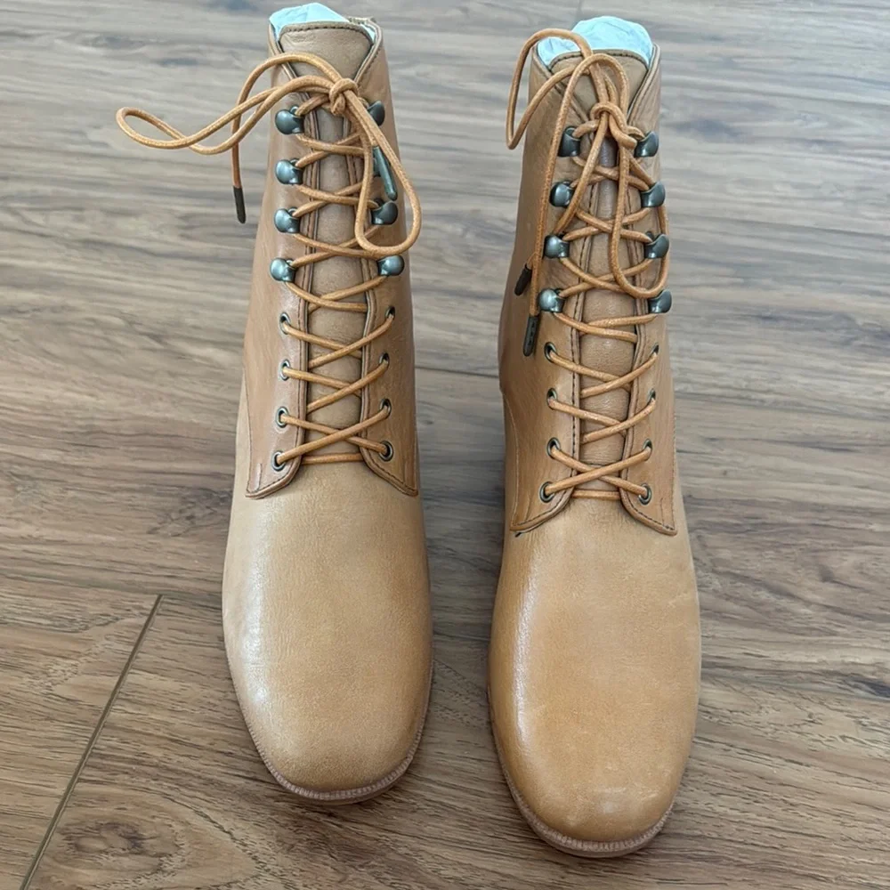 Christy Dawn Tan Ankle Boots - Picture 2 of 6